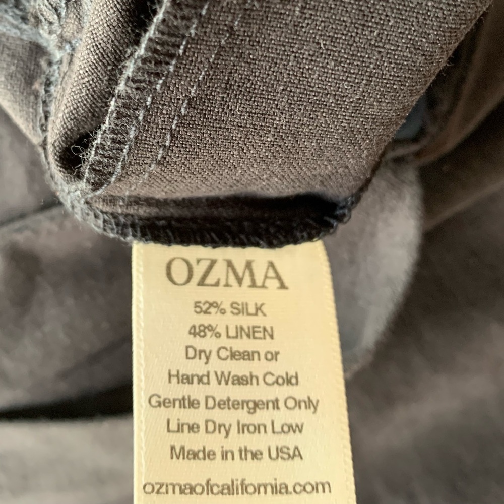 NWOT Ozma of CA Alicante Jumpsuit Light Silk Linen / Onyx Black / L - Picture 7 of 9